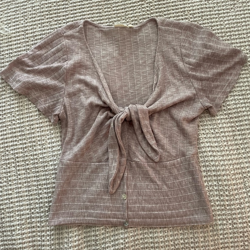 Blu Pepper Tie Front Top